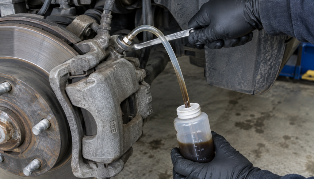 ChatGPT Image Sep 10, 2026, 08_36_24 AM Hands bleeding brake caliper during fluid change service